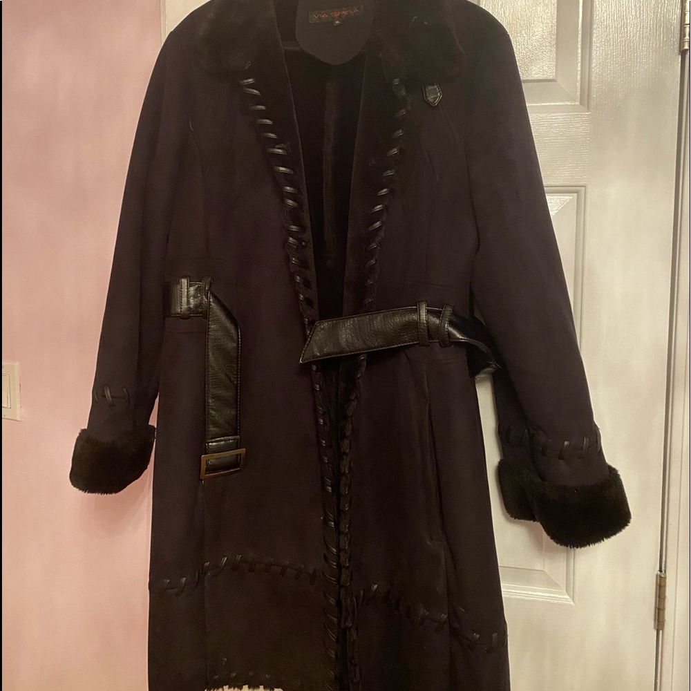 Black Via Spiga Women’s XL Coat